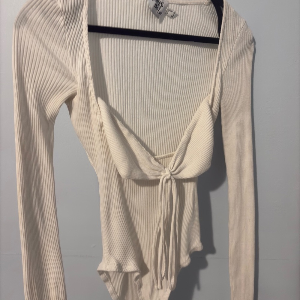 Princess Polly Ivory Ribbed Top - Picture 8 of 11